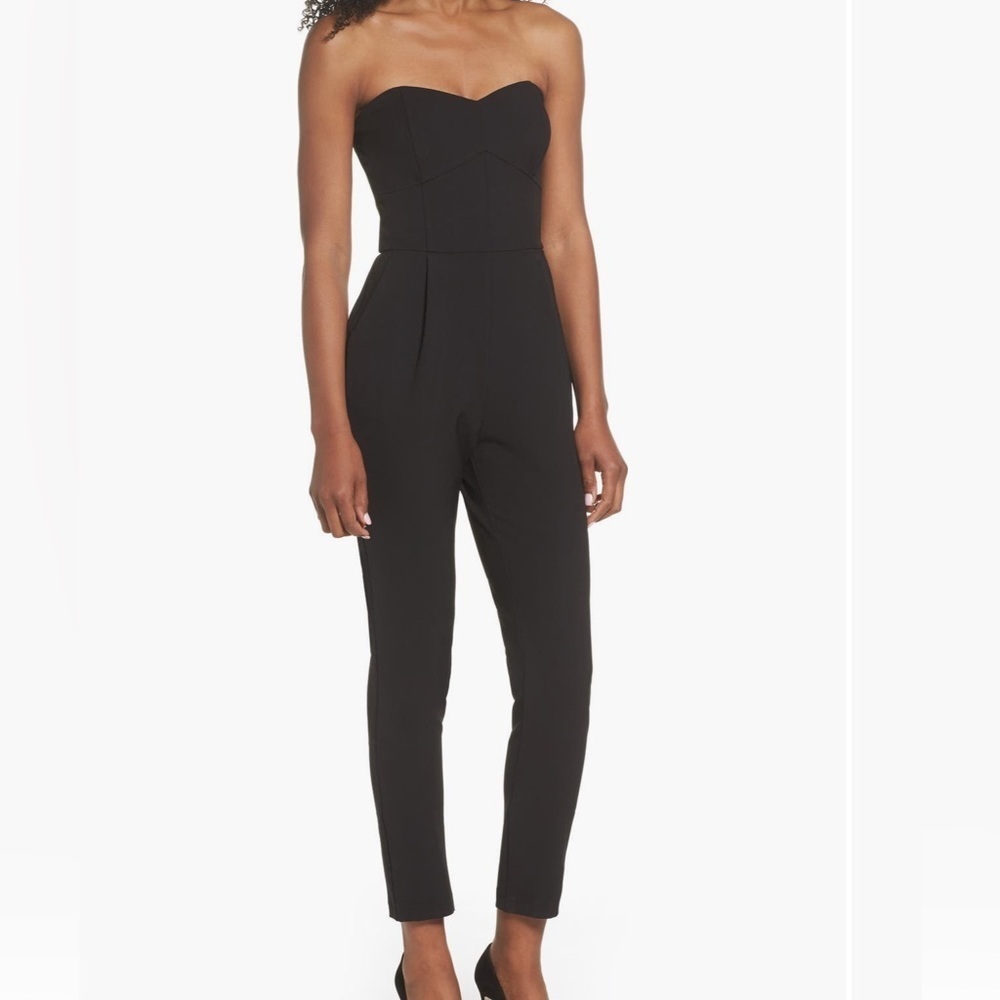 Adelyn Rae Strapless Jumpsuit